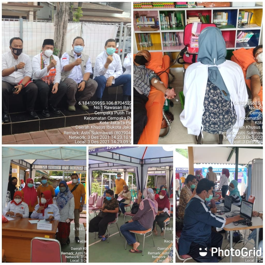 Kegiatan donor darah dari Sehaty di RPTRA Matahari